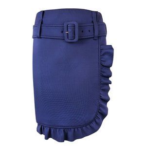 PRADA Techno Jersey Belted Ruffle Wrap Skirt